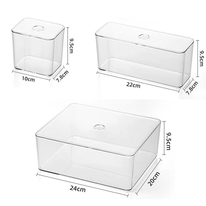 Draw Organizer Acrylic Box With Lid