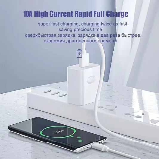 3PCS 10A 100W Type C Super Fast Charging Cable