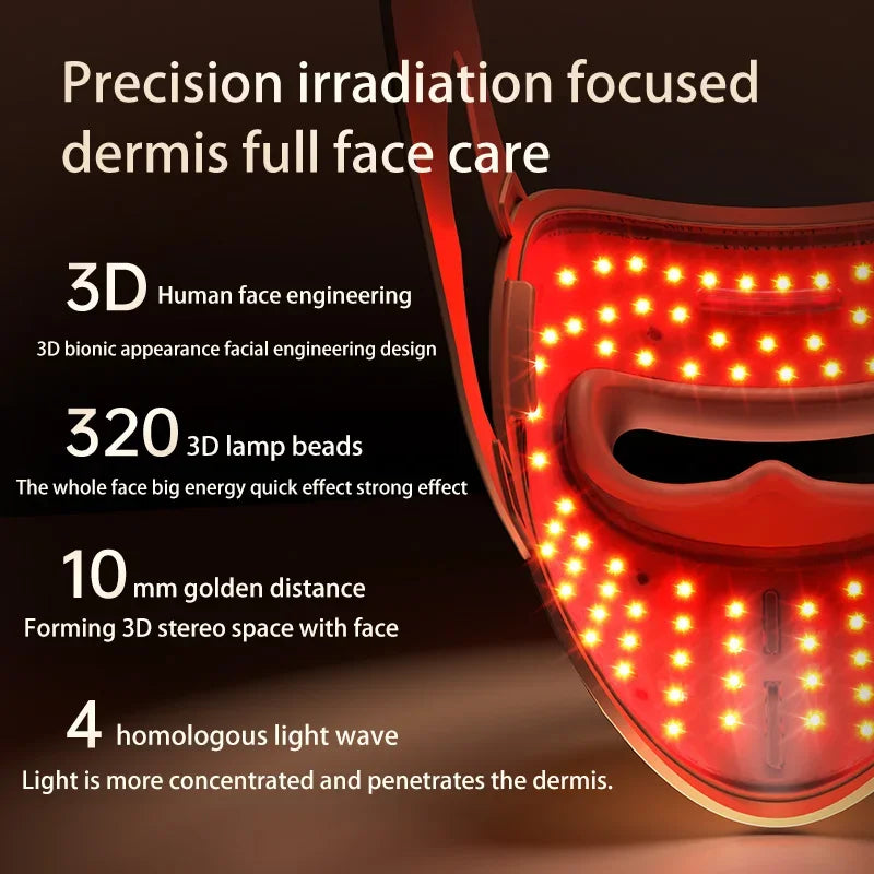 4 Color Light Facial Led Mask Red Light Therapy